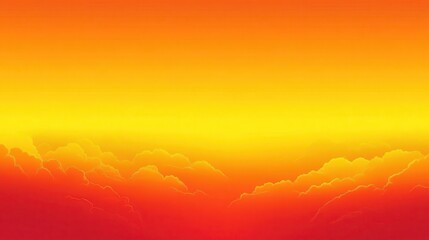 Golden yellow and red sunset sky with soft clouds and gradient effect