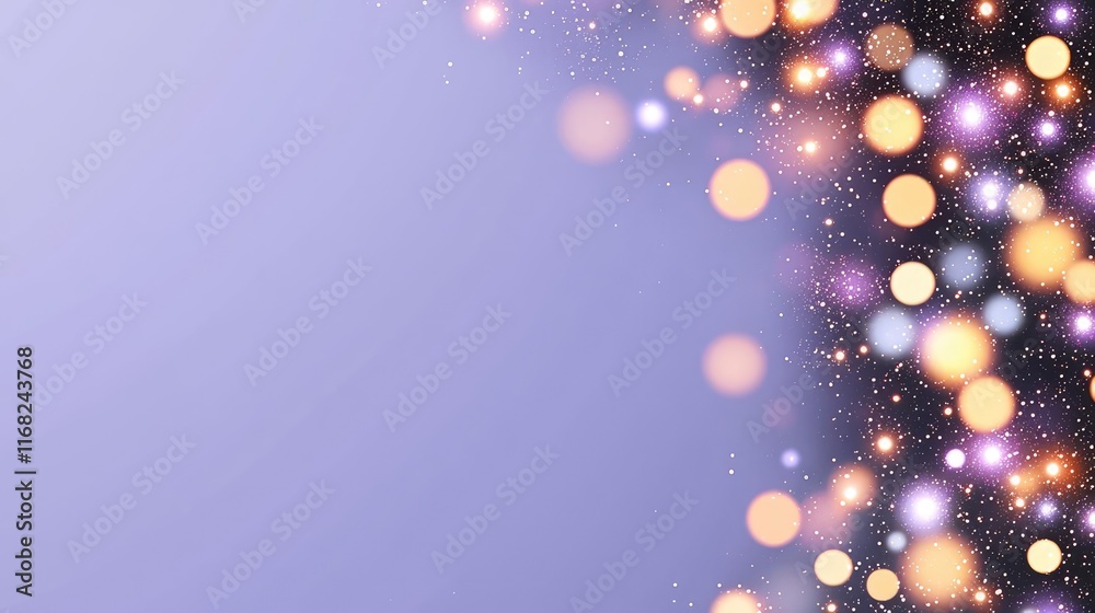 Poster Galaxy abstract background concept. Abstract background with soft bokeh lights and shimmering effects in pastel colors.