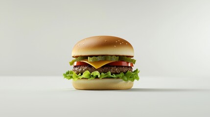 A Delicious Cheeseburger Ready To Eat