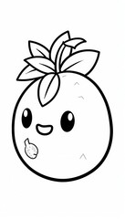 Obraz premium A cute cartoon tomato character with big eyes and a smile. Perfect for children's books, educational materials, or food-related designs.