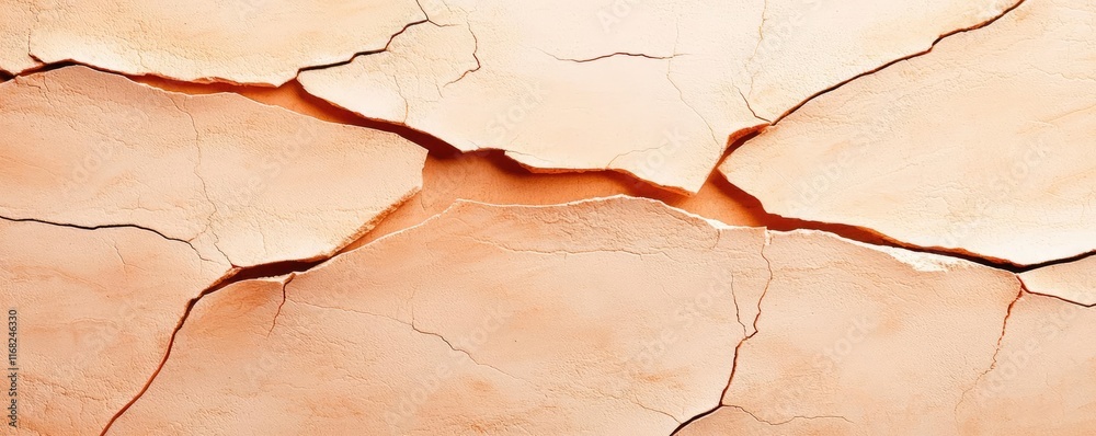 Poster Grungy abstract background idea. Close-up of cracked soil indicating drought, showcasing texture and arid conditions.