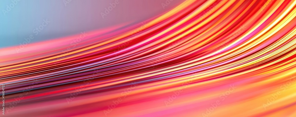 Poster Burst abstract background concept. Vibrant abstract lines create a dynamic and colorful background with smooth wave patterns.