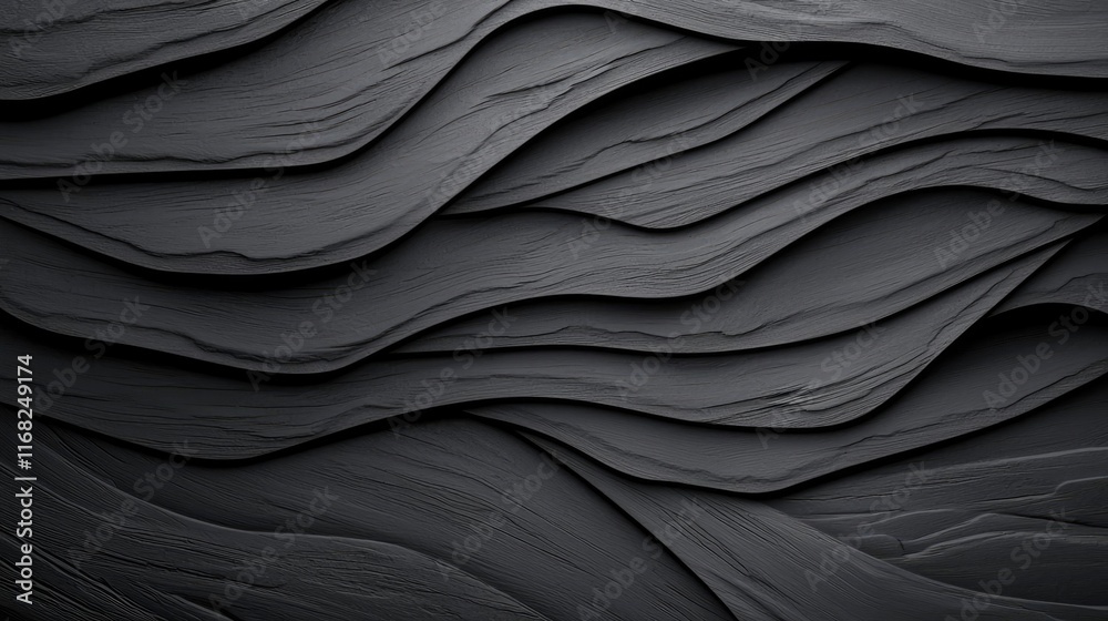 Aufkleber Grungy abstract background idea. Abstract textured pattern with flowing lines in shades of black and gray.