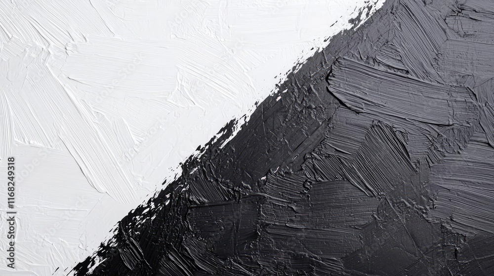 Poster grungy abstract background idea. a striking abstract painting blending textures of black and white h