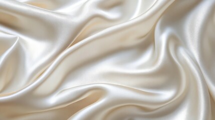 Fototapeta premium Close-up of soft fabric texture with light beige color and smooth surface