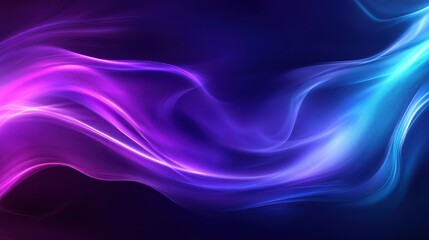 Fototapeta premium Electric blue and purple abstract light streaks flowing across the screen