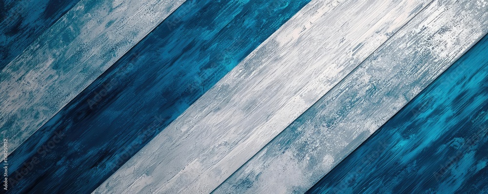 Aufkleber Grungy abstract background idea. Abstract textured background with blue and white stripes for creative design projects.