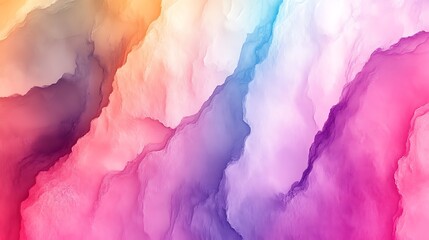 Naklejka premium Abstract Colorful Landscape: Dreamlike Pastel Hues in a Fluid Style