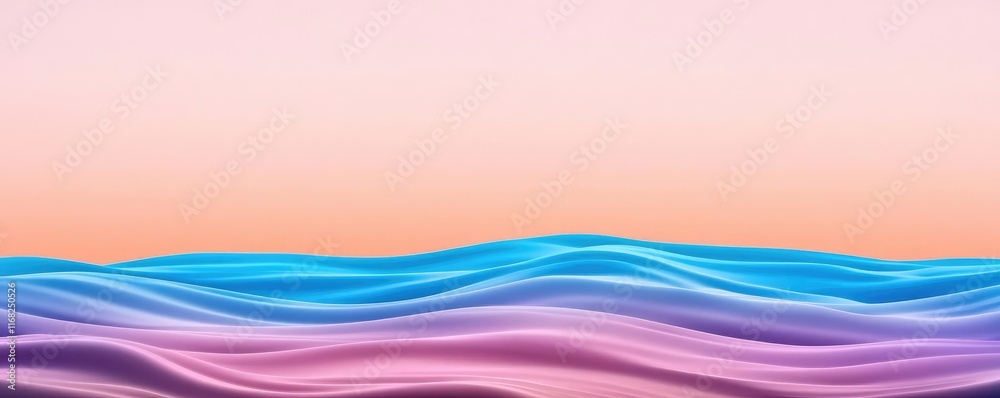 Poster galaxy abstract background concept. serene waves in soft pastel colors create a calming seascape at 