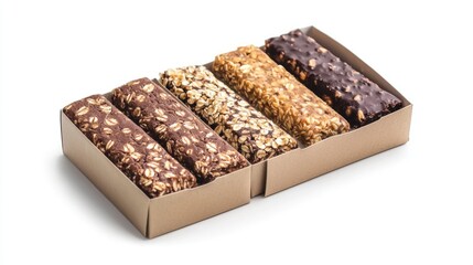 Assorted Granola Bars in a Cardboard Box