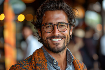Fototapeta premium Spanish male in his company. businessman top one