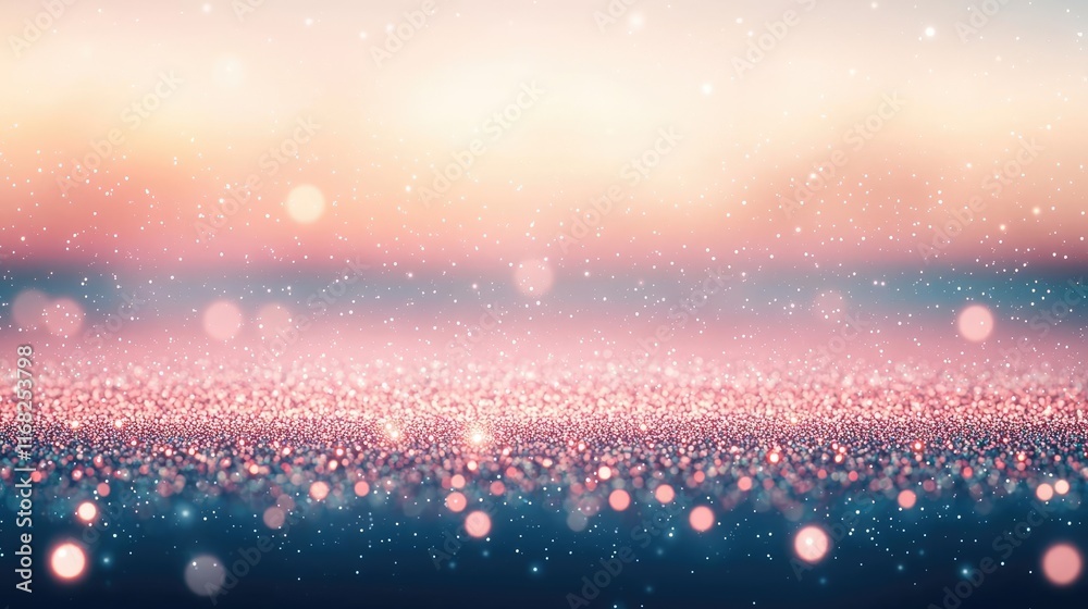 Aufkleber Galaxy abstract background concept. Dreamy abstract background with sparkling bokeh lights in soft pastel colors.