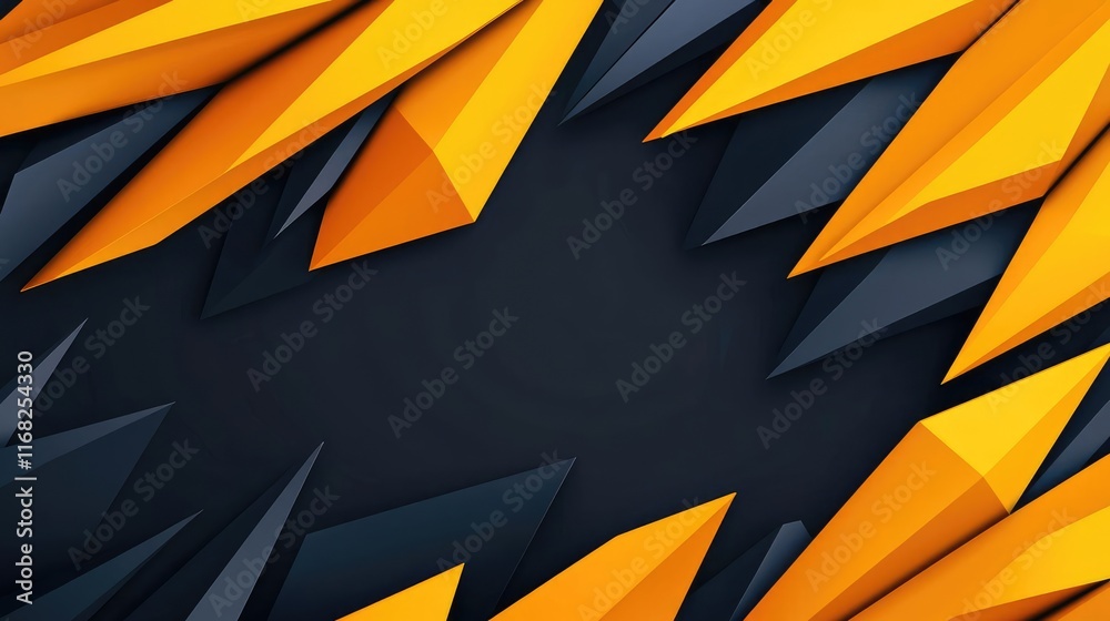 Aufkleber burst abstract background concept. vibrant abstract background with sharp orange and black geometric
