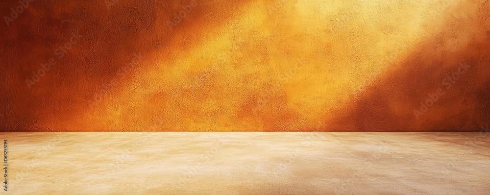 Poster Grungy abstract background idea. A warm, textured wall with soft lighting creating a serene atmosphere.