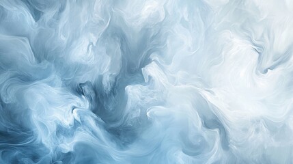 Obraz premium Abstract swirls of light blue and white creating a soft and ethereal look