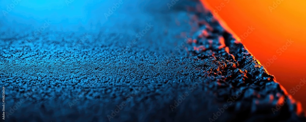 Poster Grungy abstract background idea. Abstract texture with vibrant blue and orange colors for innovative design projects.