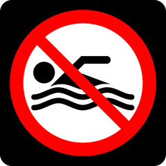 NO Swimming sign,no diving si...