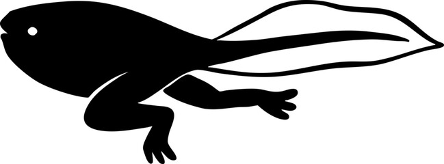 hand drawn vector illustration of tadpole.