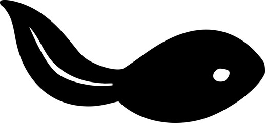 hand drawn vector illustration of tadpole.