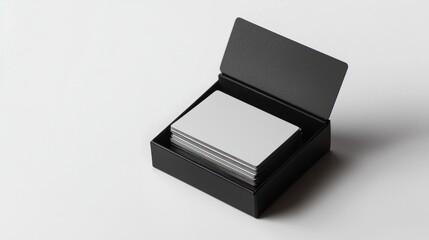 Blank Cards in a Black Box Ready for Printing