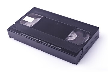 Obraz premium Video cassette tape isolated on white background. 
