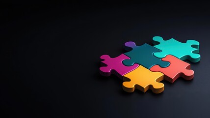 community support concept. A symbolic visualization of glowing puzzle pieces forming a sustainable community framework, community support assistance sustainability, conceptual progress imagery