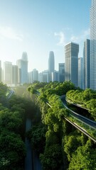 Fototapeta premium Smart City Revolution: Embracing Clean Technology for a Sustainable Future