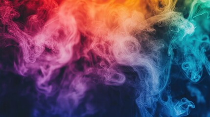 Obraz premium Abstract Colorful Smoke Photography: A Vivid Symphony of Hues