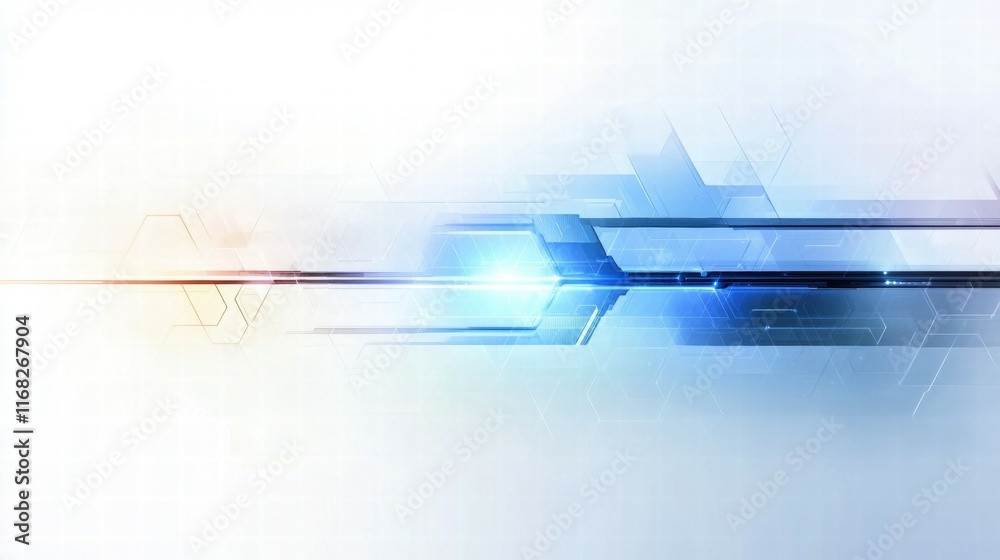Aufkleber abstract digital design featuring light trails and geometric shapes.