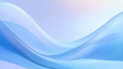 Obraz premium Abstract waves in soft blue tones create a serene and modern background.