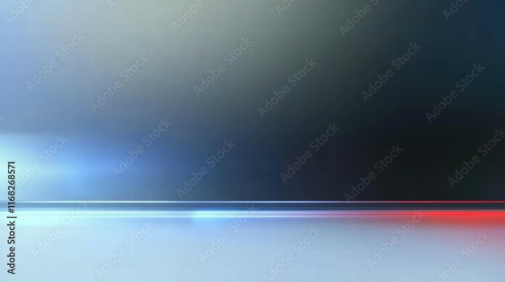Poster abstract gradient background with blue and red light streaks.