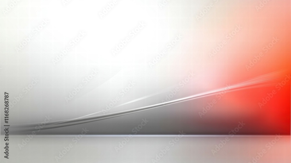 Poster Abstract gradient background with soft curves and a hint of red.