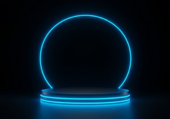 Abstract neon light design, evoking a sense of energy and dynamism