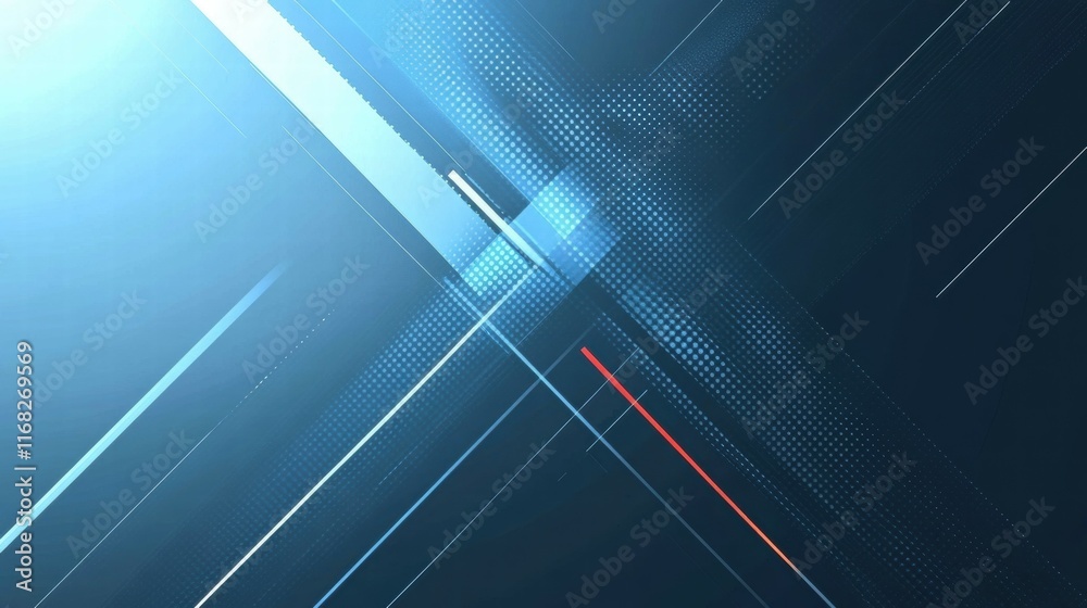 Aufkleber abstract blue and red digital background with lines and light effects.