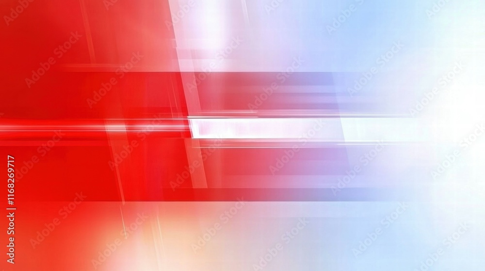 Poster Abstract graphic with red and blue light streaks, creating a dynamic visual effect.