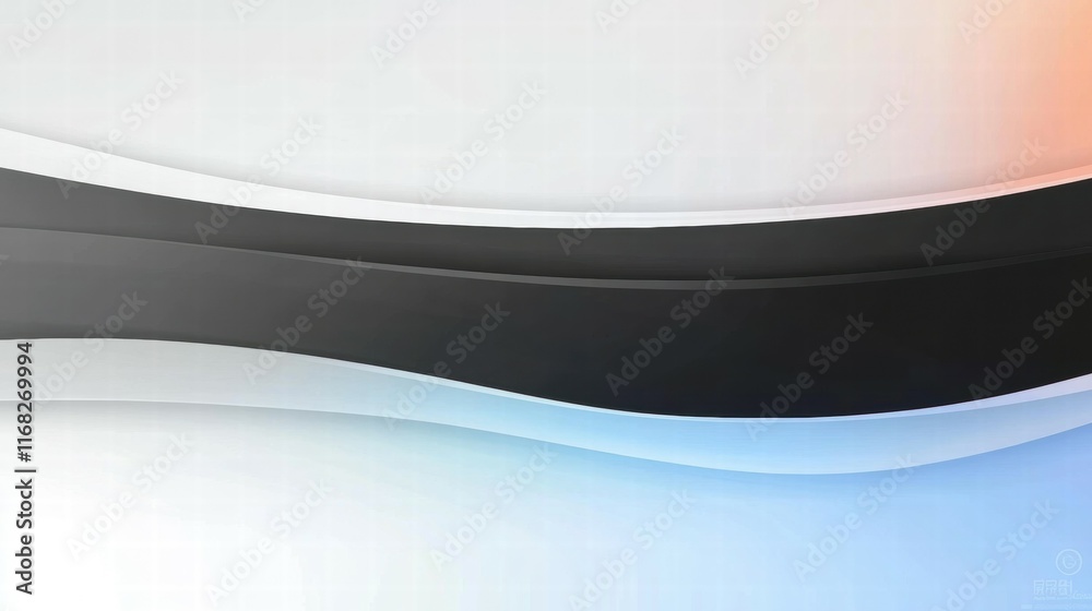 Poster Abstract wavy design with soft colors for backgrounds or digital graphics.