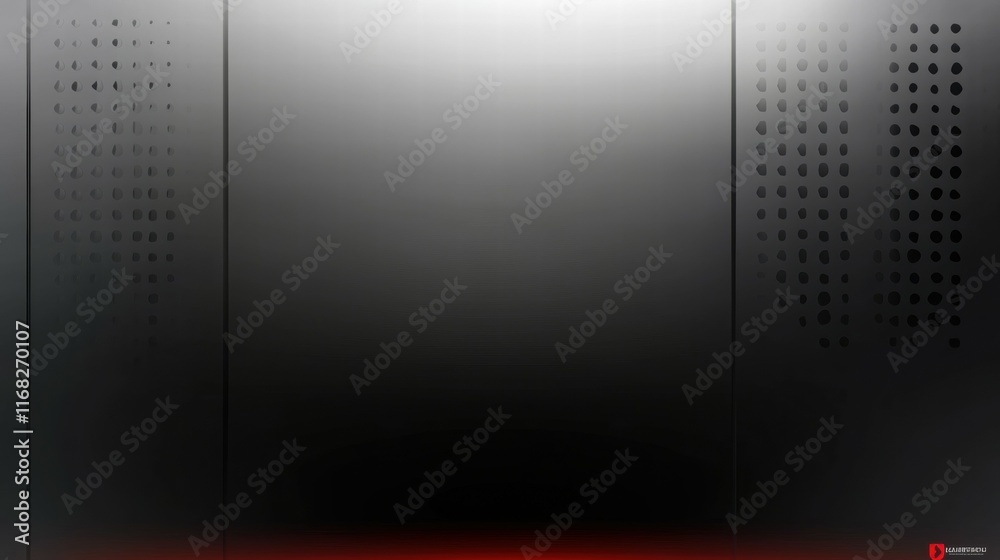 Poster A sleek, dark gradient background with perforated patterns, suitable for digital design.