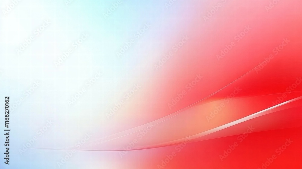 Poster Abstract gradient design with soft red and blue hues creating a calming visual effect.