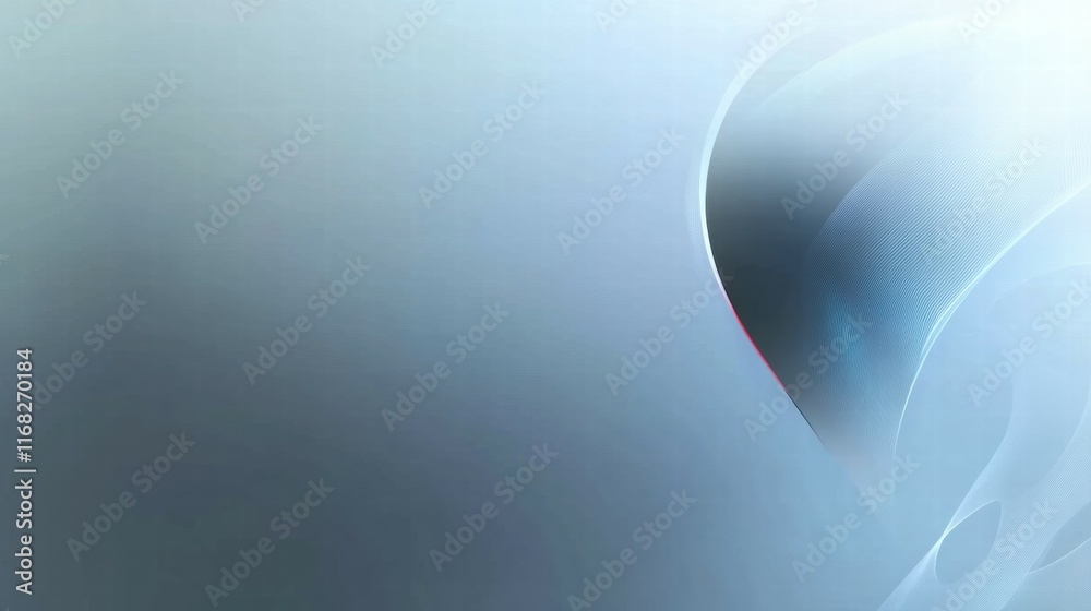 Aufkleber Abstract digital design with soft curves and gradients in a cool color palette.