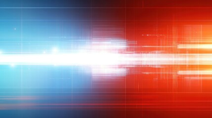 Abstract digital design with red and blue light streaks, creating a dynamic visual effect.