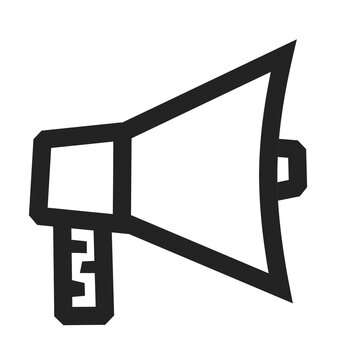 Simple megaphone icon, perfect for app, website, or presentation design