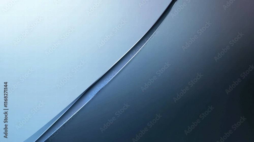 Poster A smooth gradient design featuring subtle curves and a blend of blue tones.