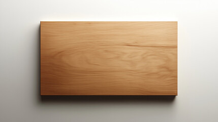 Smooth wooden plaque with smooth edges, light oak texture