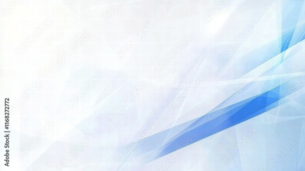 Aufkleber Abstract blue and white background with smooth lines, suitable for presentations or graphics.