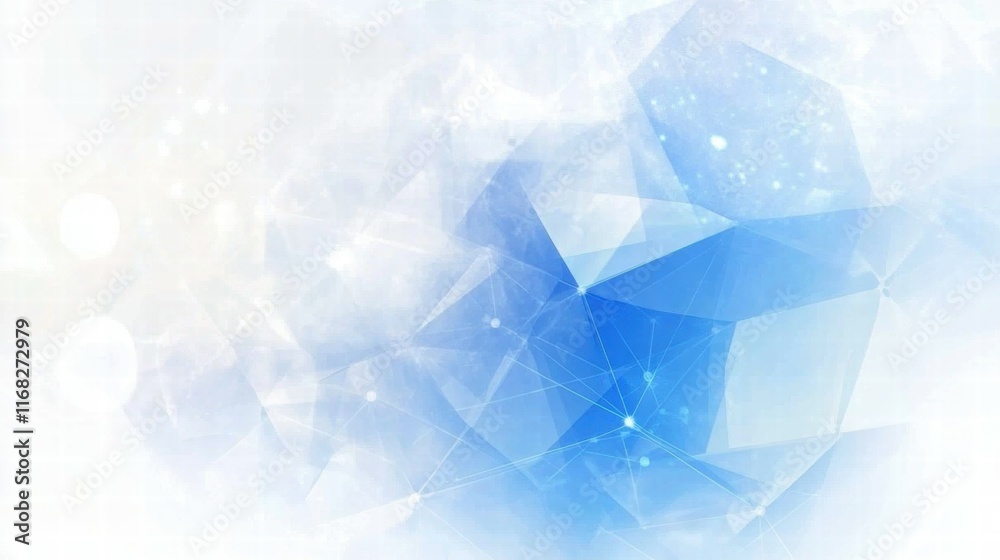 Aufkleber abstract blue geometric background with light effects, suitable for digital design.
