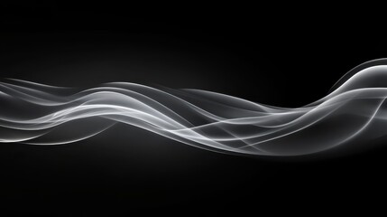 Soft white smoke drifting in the air with light gray accents on a dark background