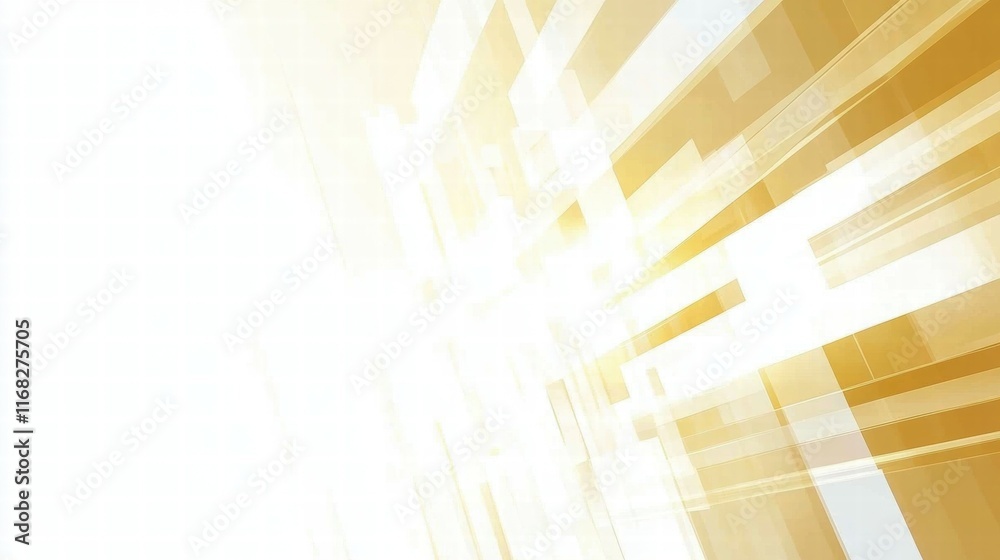 Poster Abstract light pattern with geometric shapes creating a dynamic visual effect.