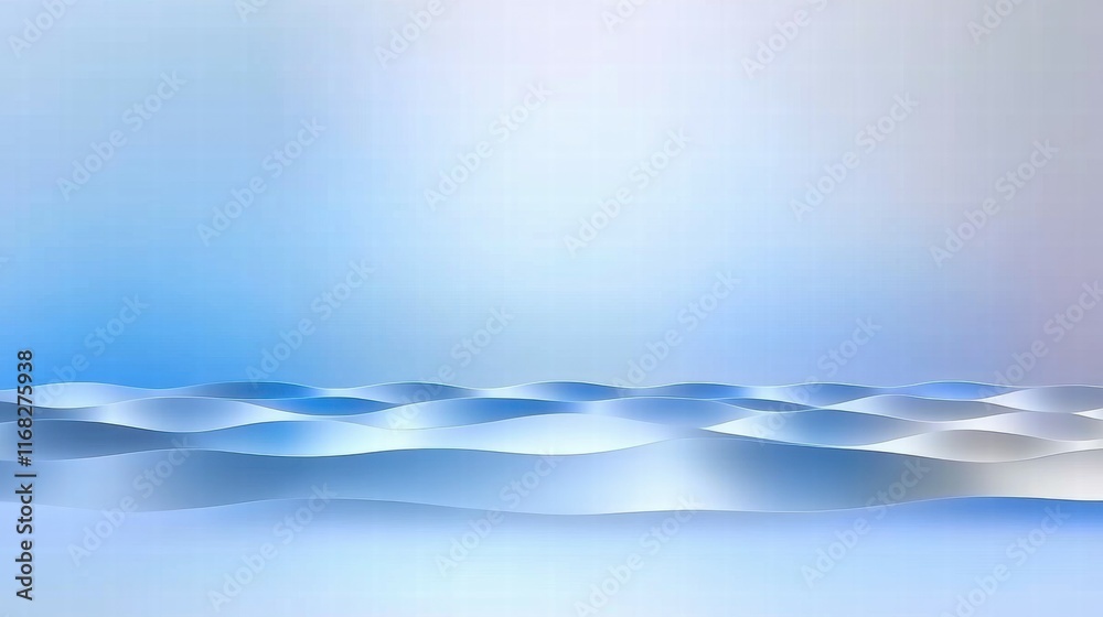 Poster Abstract blue waves create a serene and calming background effect.