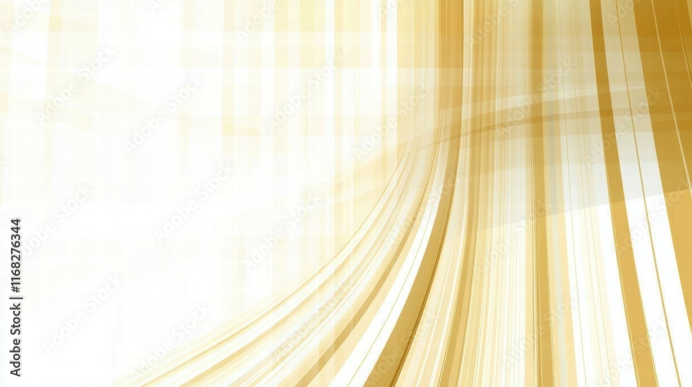 Poster abstract golden wave design with light effects, ideal for backgrounds or digital art.