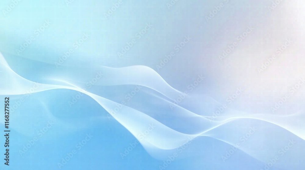 Poster Soft blue abstract background with flowing lines for design and presentation use.